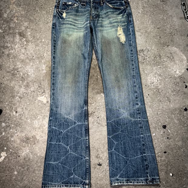 MIDAS - Stud Denim Boot-cut Pants