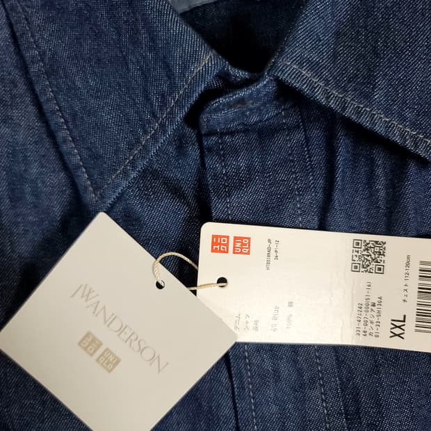 유니클로 JW앤더슨 데님 셔츠 XXL 새상품