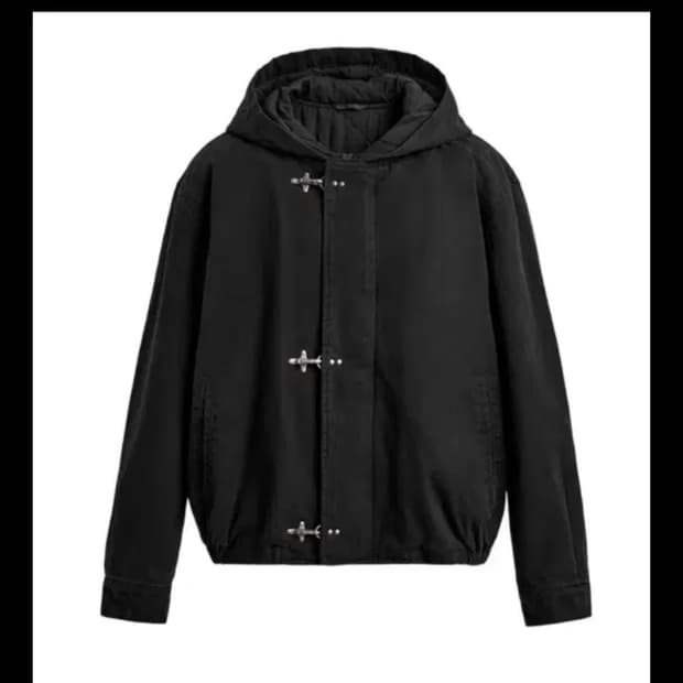 자라 토글 버튼 후드 점퍼 S