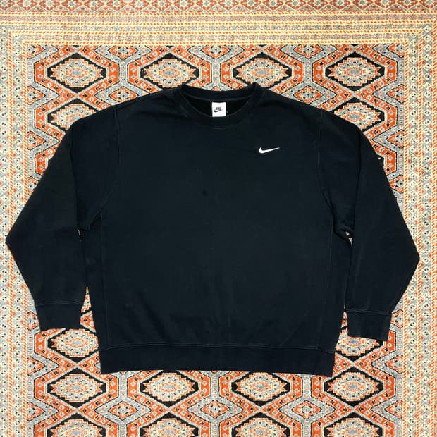 나이키 스우시로고 블랙 기모 맨투맨 남성XL