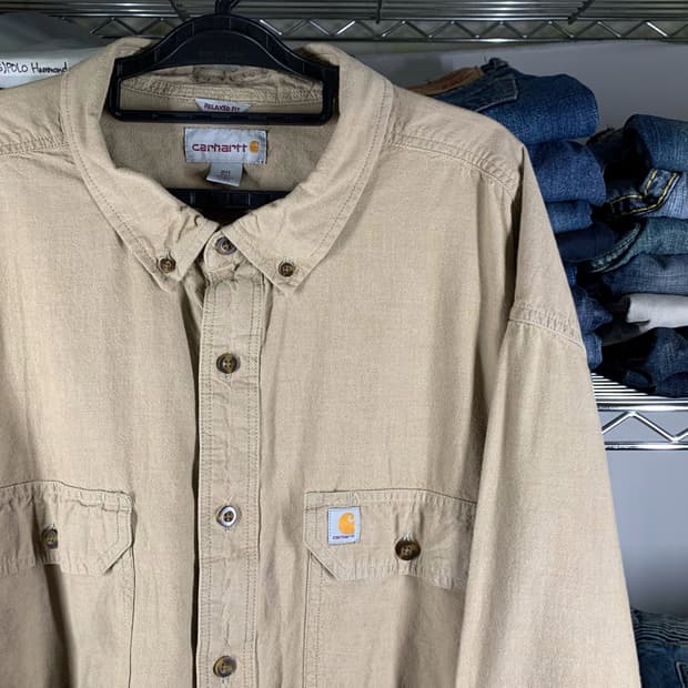 [3XL] 칼하트 릴렉스드핏 워크셔츠 샌드