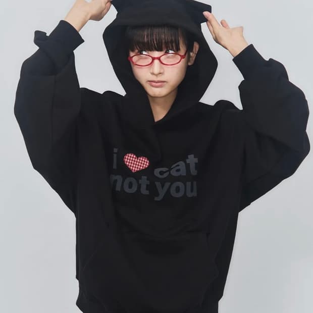 I LOVE CAT NOT YOU CAT EAR HOODIE