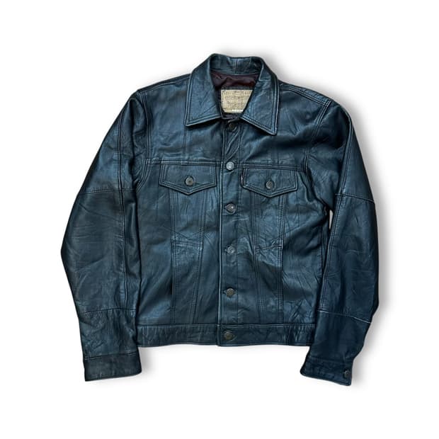 리바이스 레더 트러커 자켓