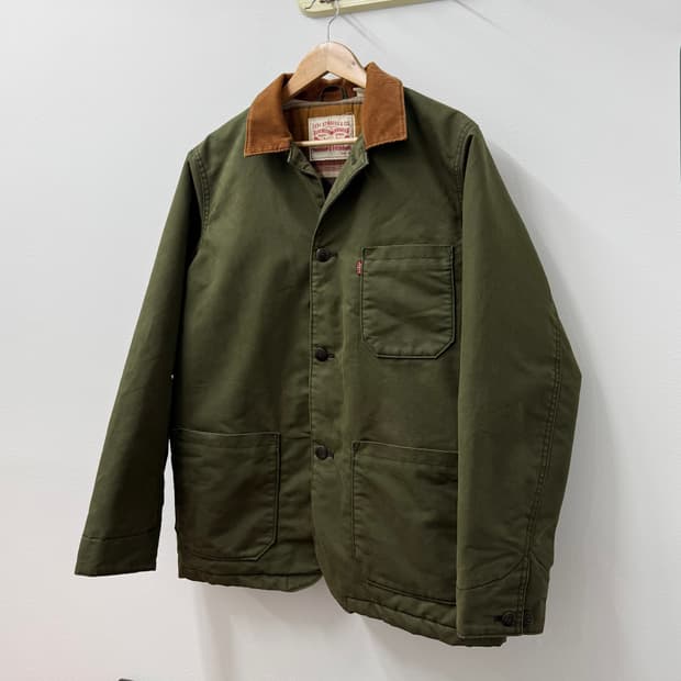 리바이스 왁스드 코튼 올리브 워크 자켓 (M)  