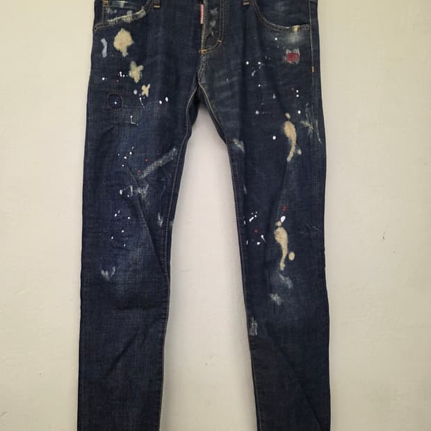 디스퀘어드2 페인팅 워싱 청바지 46