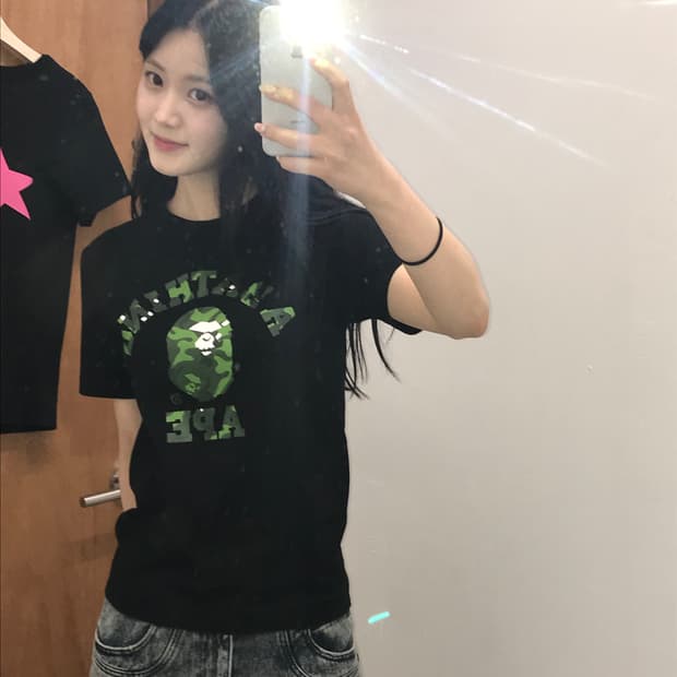 베이프 A BATHING APE Camo College Tee