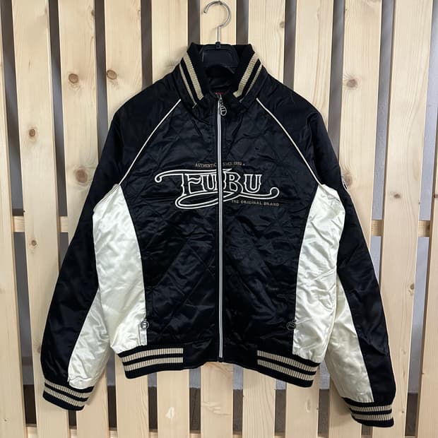 (M) fubu 후부 푸부 새틴 누빔 바시티 자켓