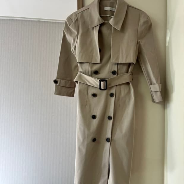slim trench dress