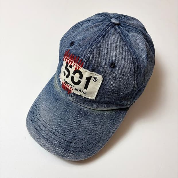 리바이스 00's 501 스티치 데님 볼캡 Q1486
