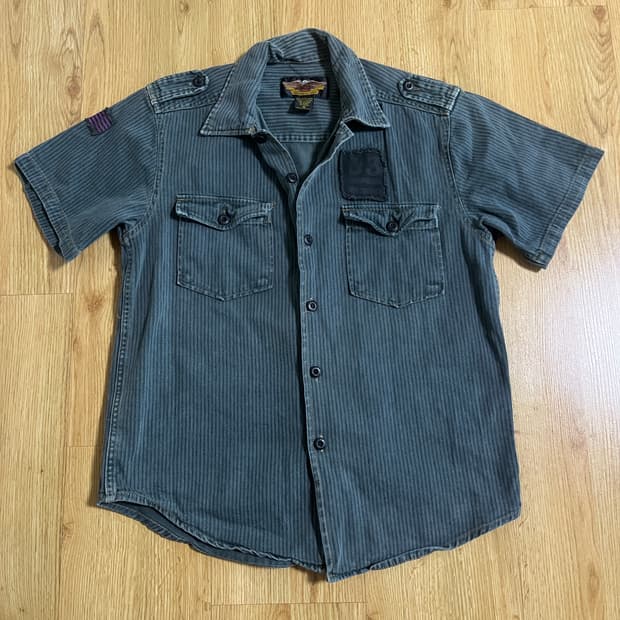 할리데이비슨 히코리 스트라이프 워크 셔츠