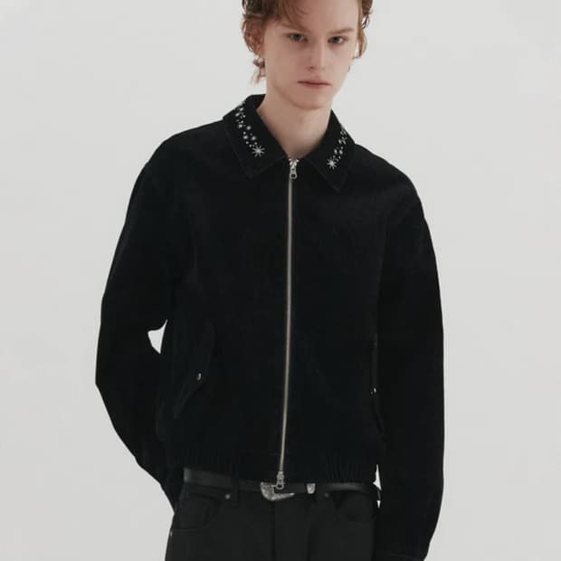 DNSR 디앤에스알 엠브로이드 벨벳 데님 자켓