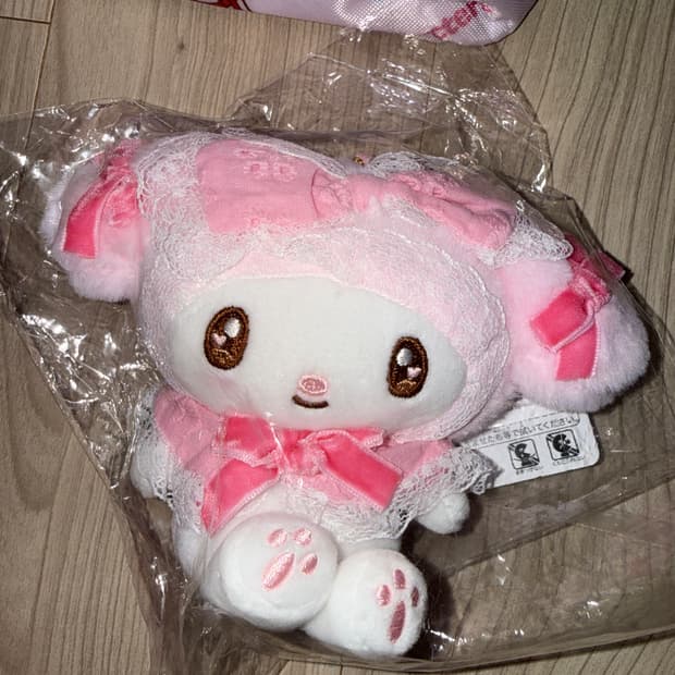 마이멜로디 레이스 봉제 인형 키링