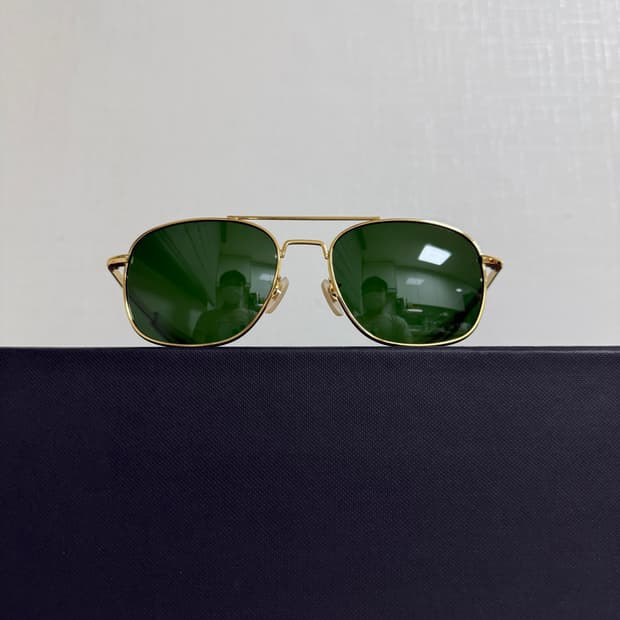 AO American Optical 골드 보잉 선글라스 56 20 140