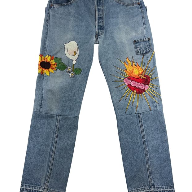 바우와우 리메이크 스티칭 팬츠