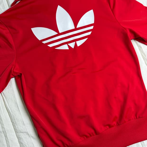 아디다스 파이어버드 불꽃 백로고 져지 레드 90