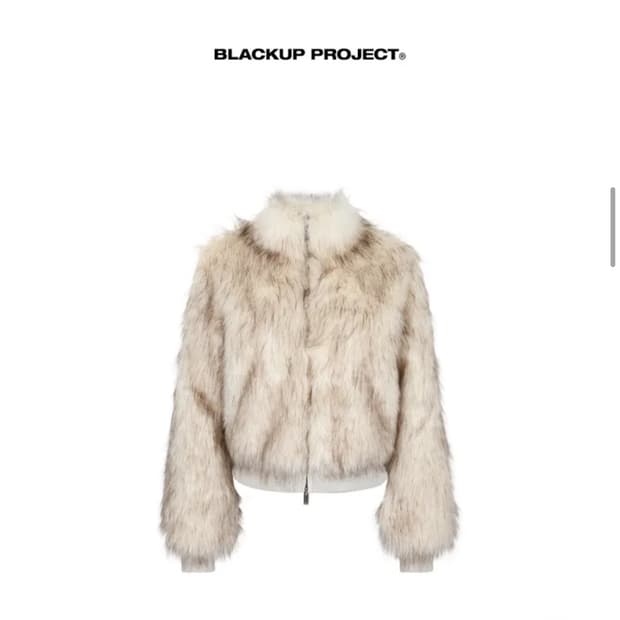 [MADE] 라뷰 투톤퍼 하이넥 점퍼 [자체제작 제작상품 반목 퍼점퍼 퍼