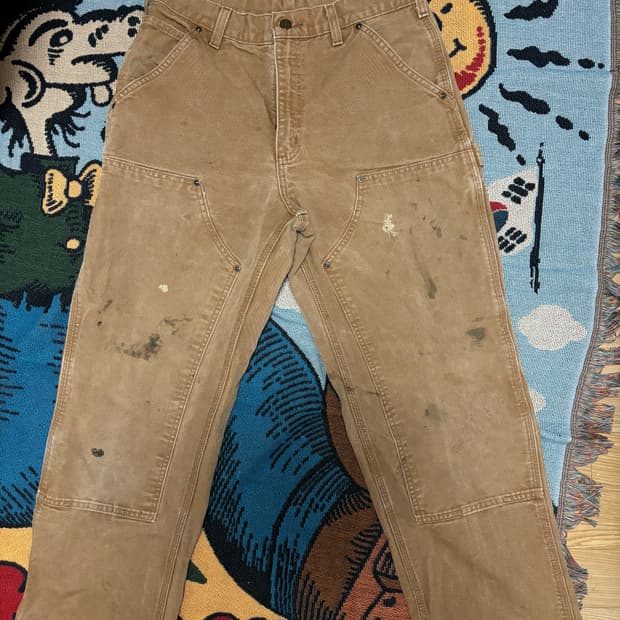 빈티지 칼하트 더블니탄 팬츠 탄 컬러 31 사이즈