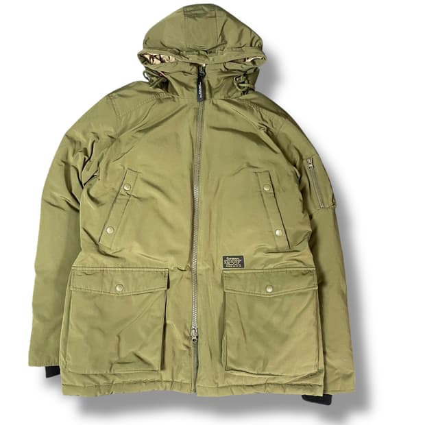 커버낫 카키 덕다운 야상 패딩 점퍼 L