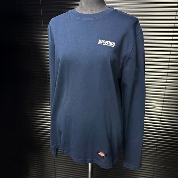 디키즈 네이비 남색 긴팔 티셔츠 롱슬리브리스 워크 코튼 면 M 95 티