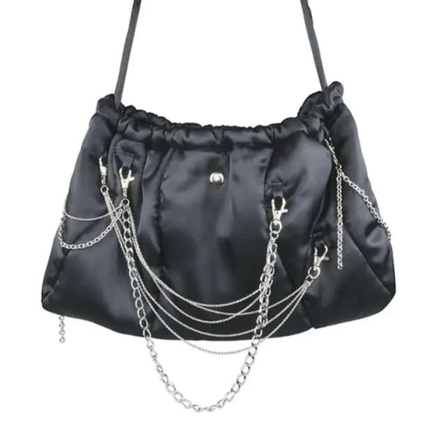 탠스댄스 물만두 체인 숄더백 크로스백 파히섬 블랙
