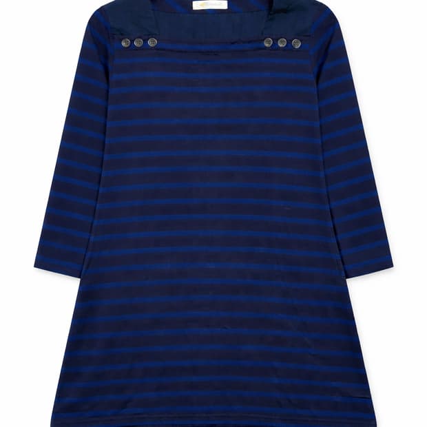 JPN 00s일본 빈티지 y2k 모리걸 골든베어 스트라이프 티셔츠 원피스