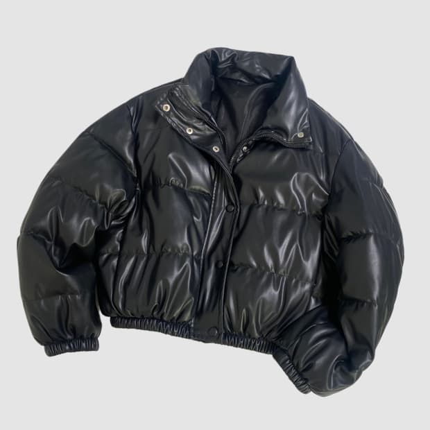 빈티지 레더패딩