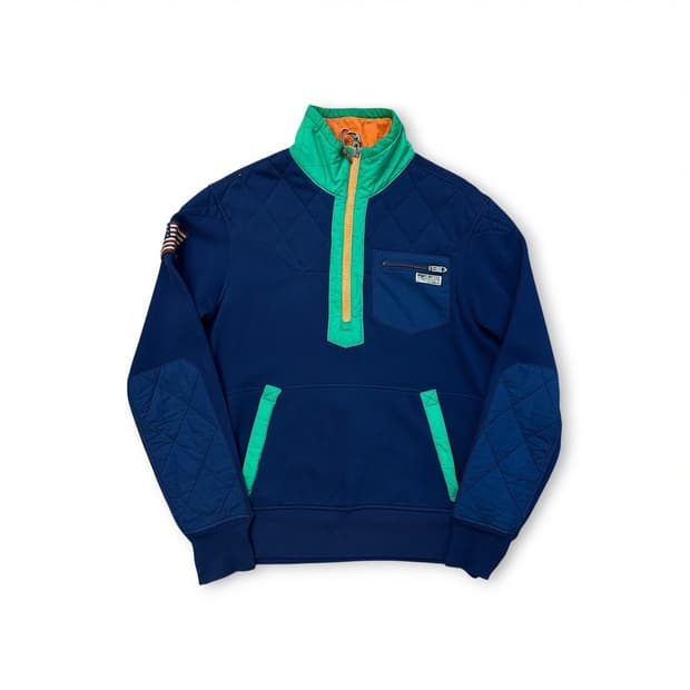 폴로랄프로렌 성조기 하프집업 럭비셔츠