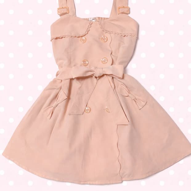 리즈리사 리즈멜로 트렌치 리본 원피스 