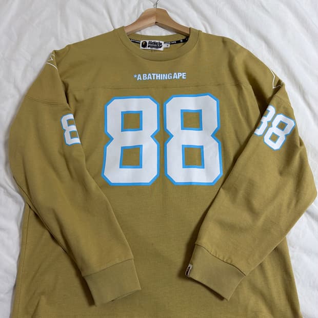Bape 베이프 88번 롱슬리브 티셔츠 카키