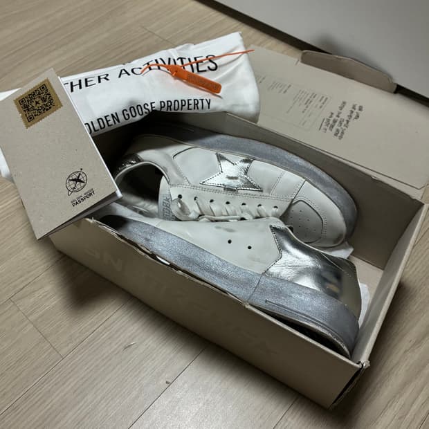 (38) 골든구스 스타단 스니커즈 실버 힐 실버 스타