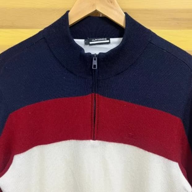 제이린드버그 남성 울방풍반집업니트 L