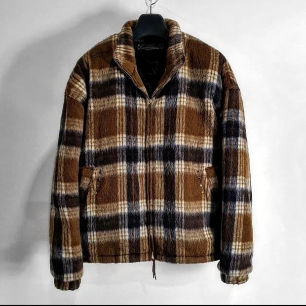 gakihara 체크 패딩 블루종