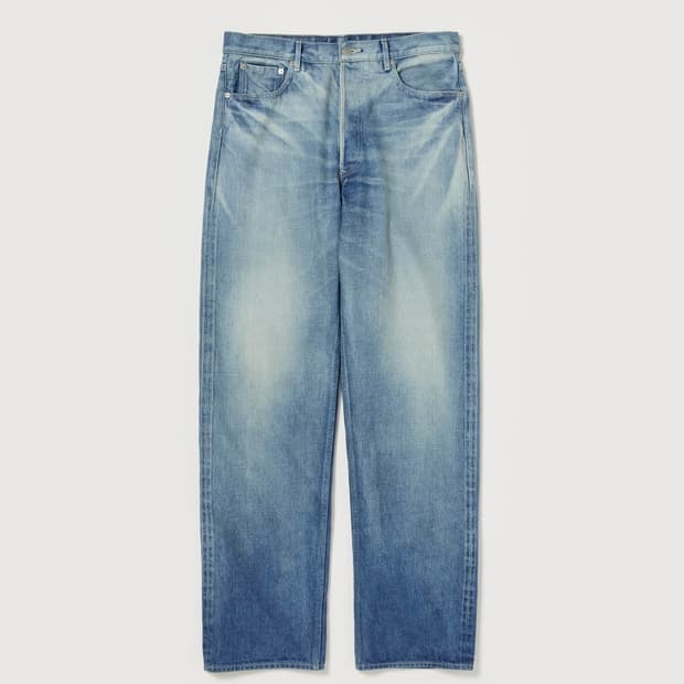 오라리 25FW 셀비지 페이디드 와이드 데님 36