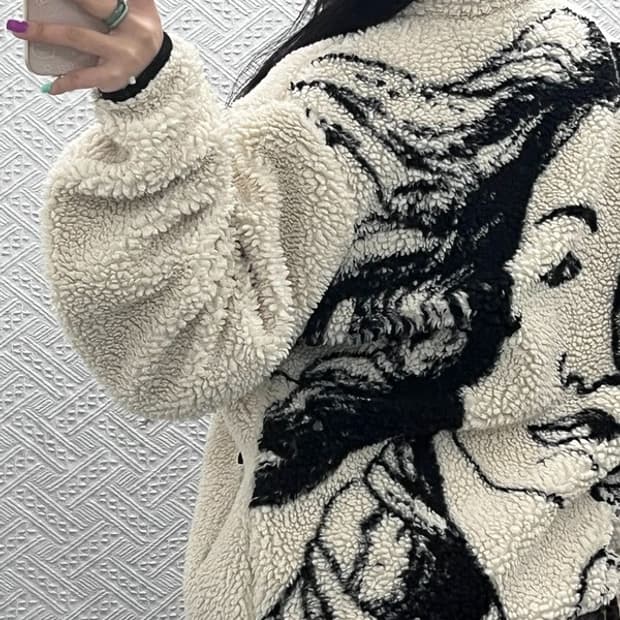 스투시 비너스 자카드 쉐르파 플리스 자켓 M C06921