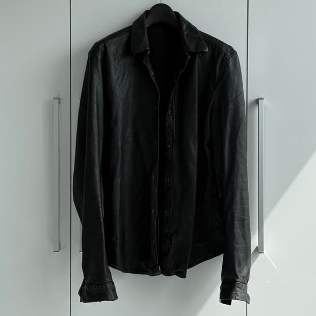 carpe diem leather shirt