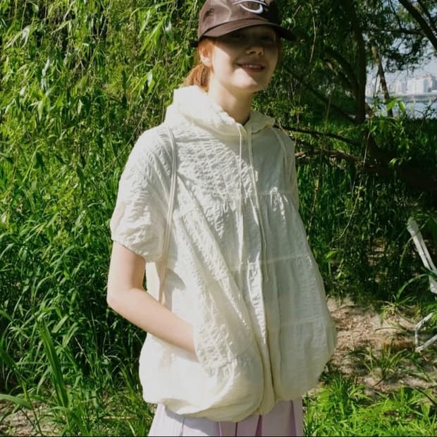 페스토 셔링 하프 슬리브 후드