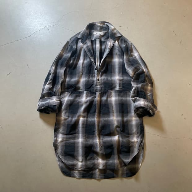 언유즈드 Ombre Check Pullover Shirt