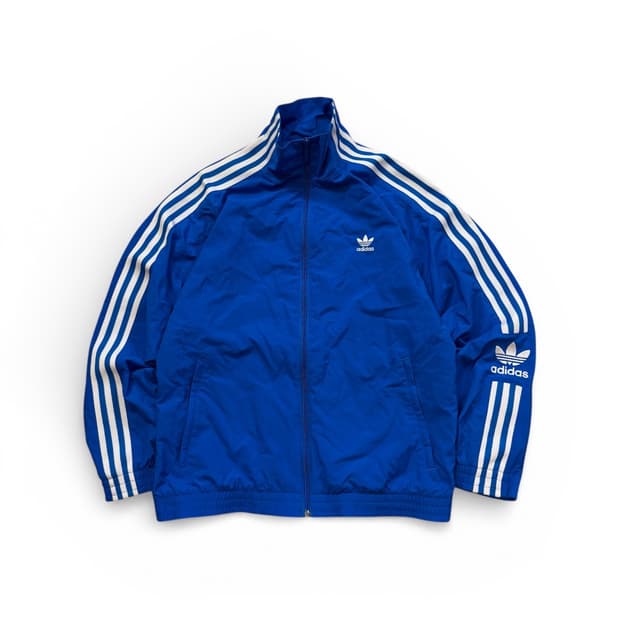 아디다스 나일론 블루 락업 져지