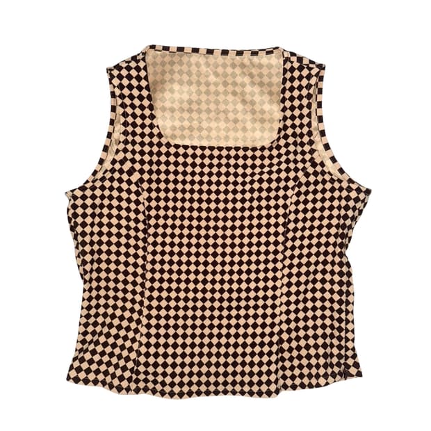 Brown Mono Sleeveless