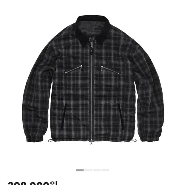 (3)(정가이하) 폴리테루 리버시블 블루종 라미체크 올리브 블랙