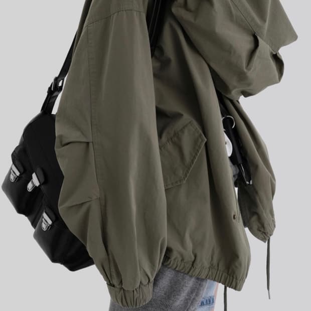 (새상품) 어텀 핸더하프야상 (카키)