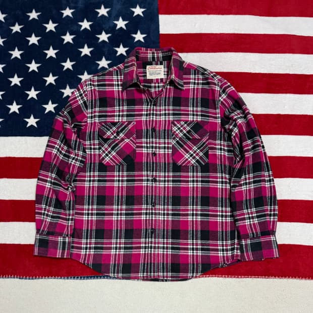 빈티지플란넬셔츠 워크웨어 flannel shirt 타탄체크 vintage