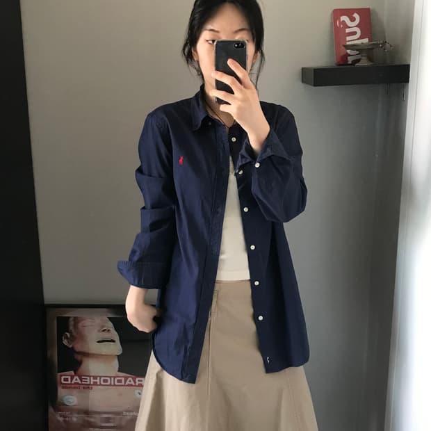 폴로 랄프로렌 포니 로고 네이비 셔츠