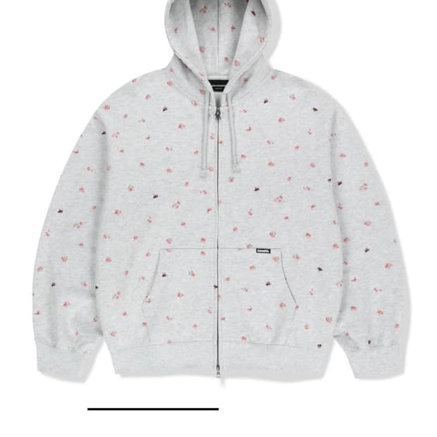 위캔더스 FLORAL ZIP-UP HOODIE