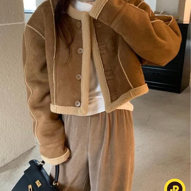 스웨이드 숏 자켓 무스탕 원가 7만 새 것