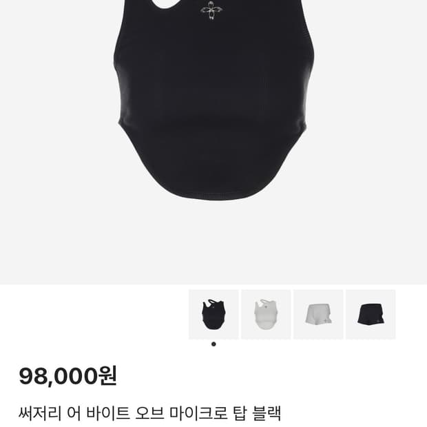 surgery 써저리 어 바이트 오브 마이크로 탑 나시 블랙 M