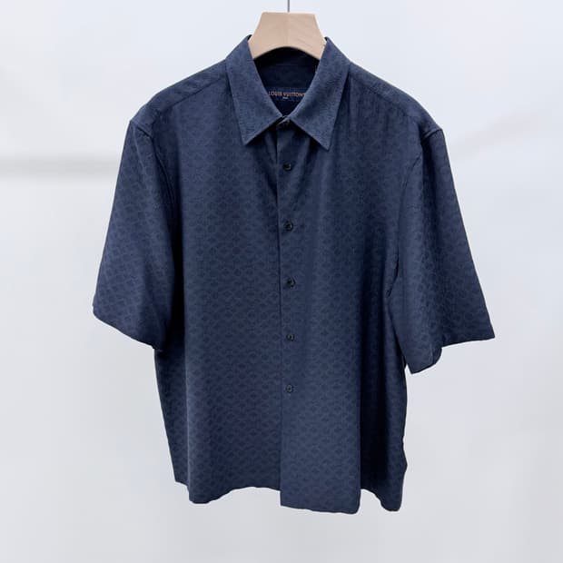 [S+급/L] 24ss 루이비통 모노그램 실크 블렌드 반팔 셔츠