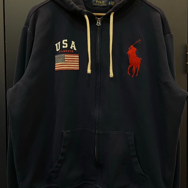 폴로 랄프로렌 빅포니 성조기 후드집업