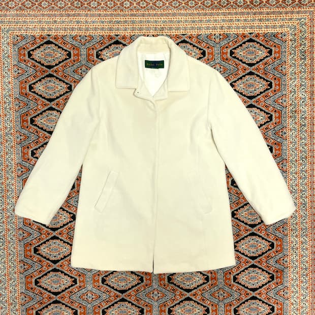 빈폴 아이보리 울 하프코트 여성90