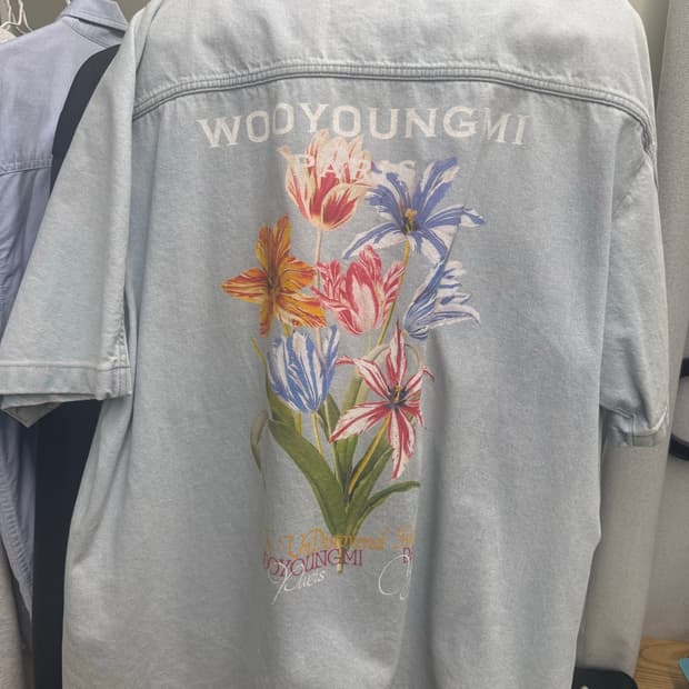우영미 반팔 데님